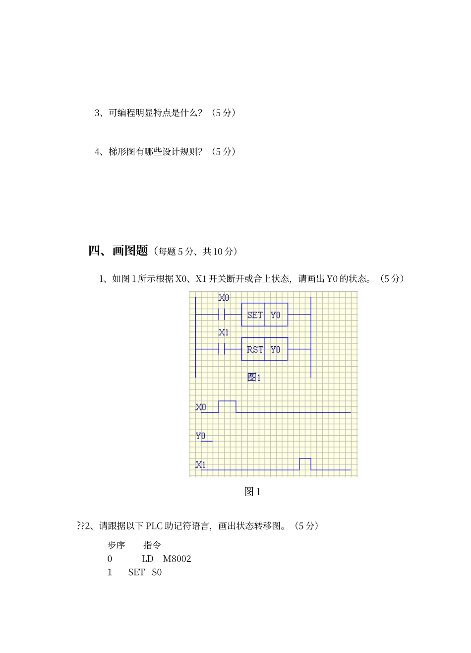 电气控制及PLC试卷A及答案_第3页