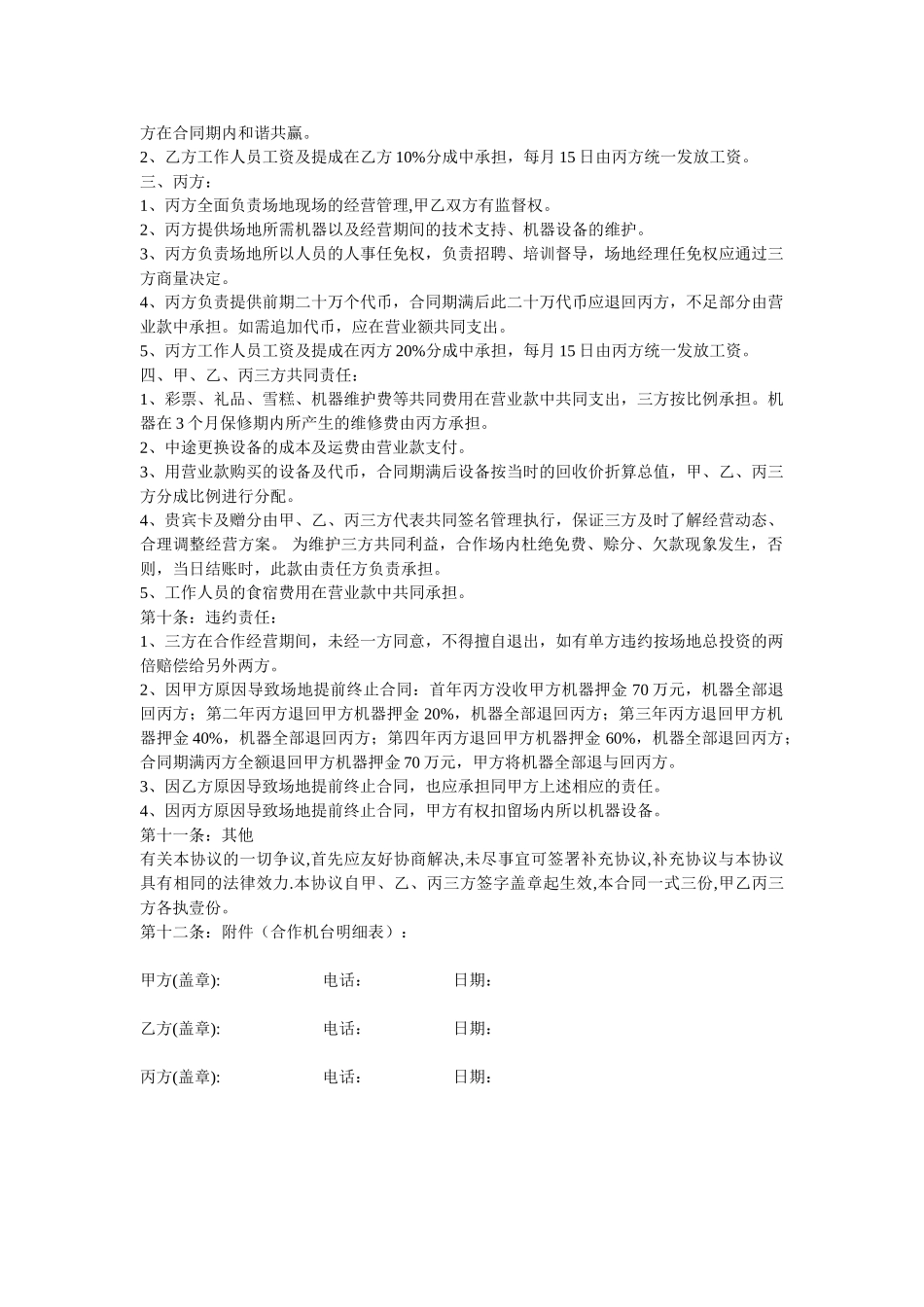 电玩城双方合作协议_第2页