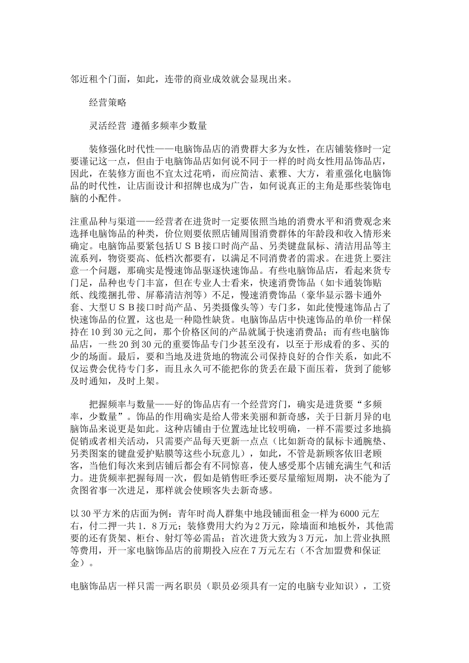 电脑租赁电子商务创业计划书_第2页