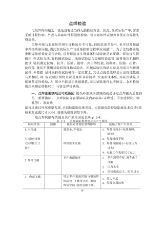 电阻焊焊点质量检验流程
