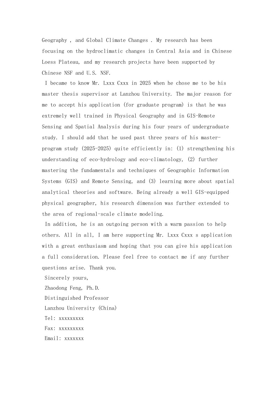 留学生的推荐信注意事项及范文_第3页