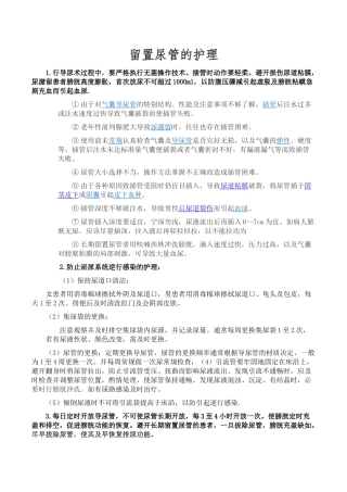 留置尿管的护理