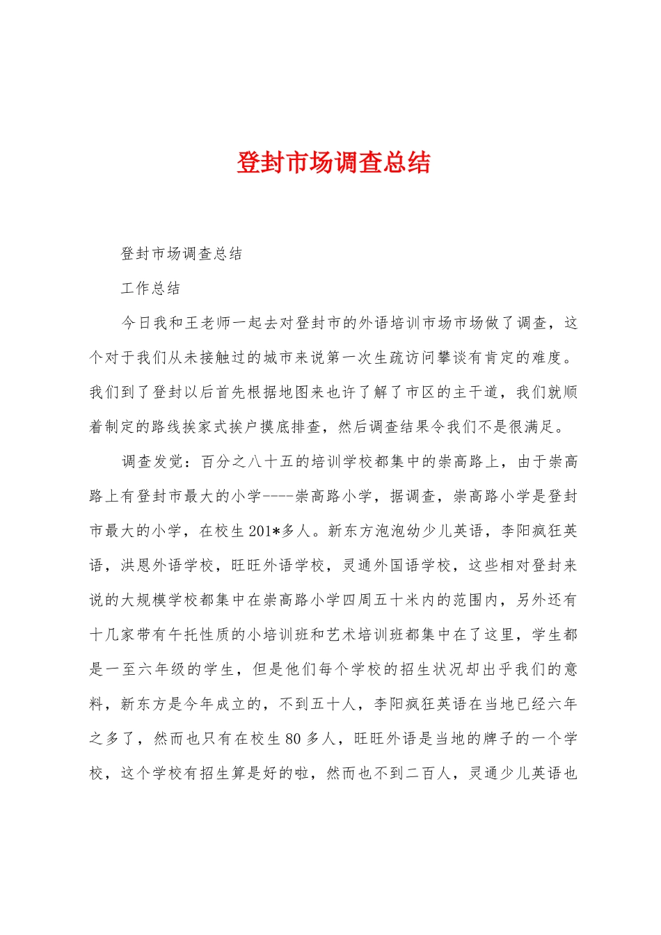 登封市场调查总结_第1页