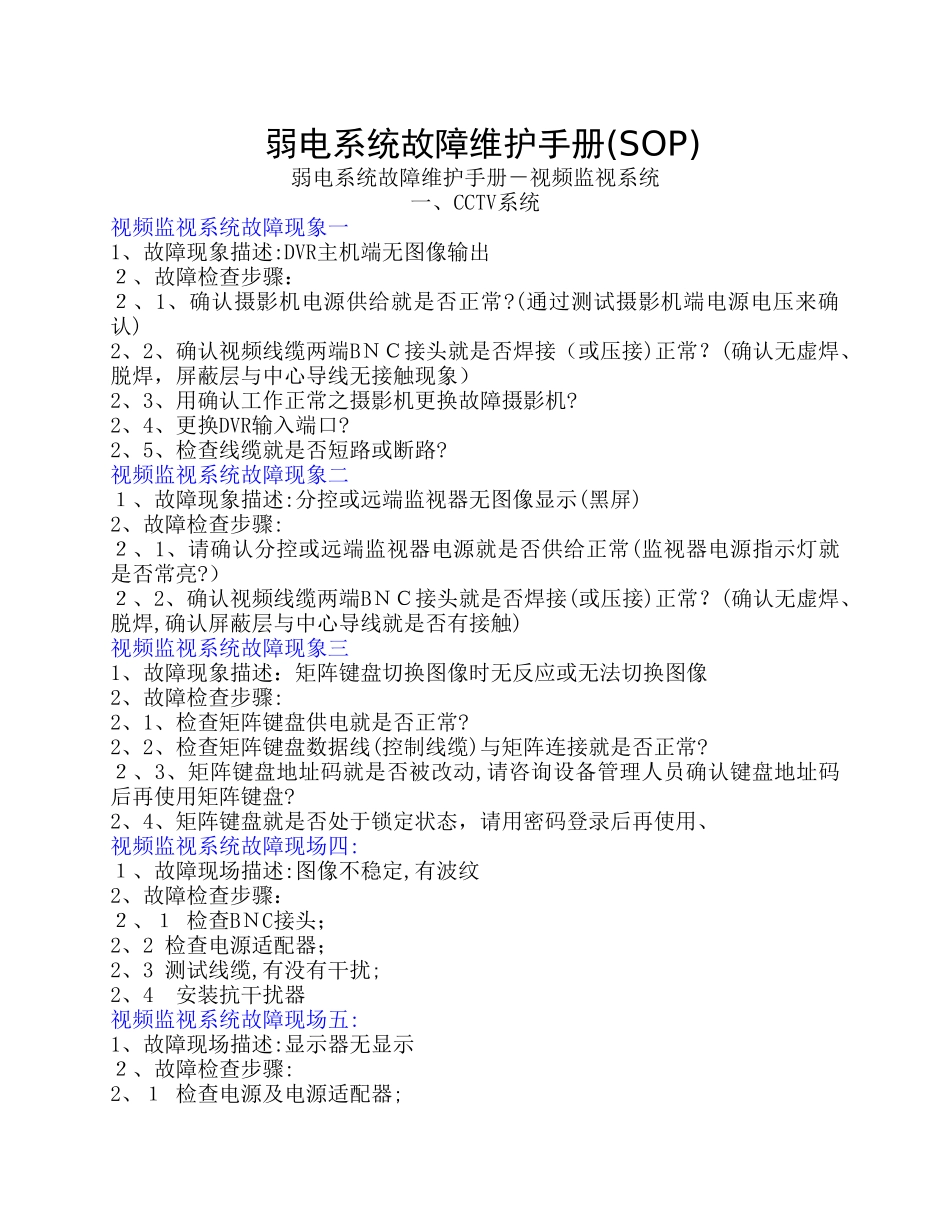 监控系统维护手册_第1页