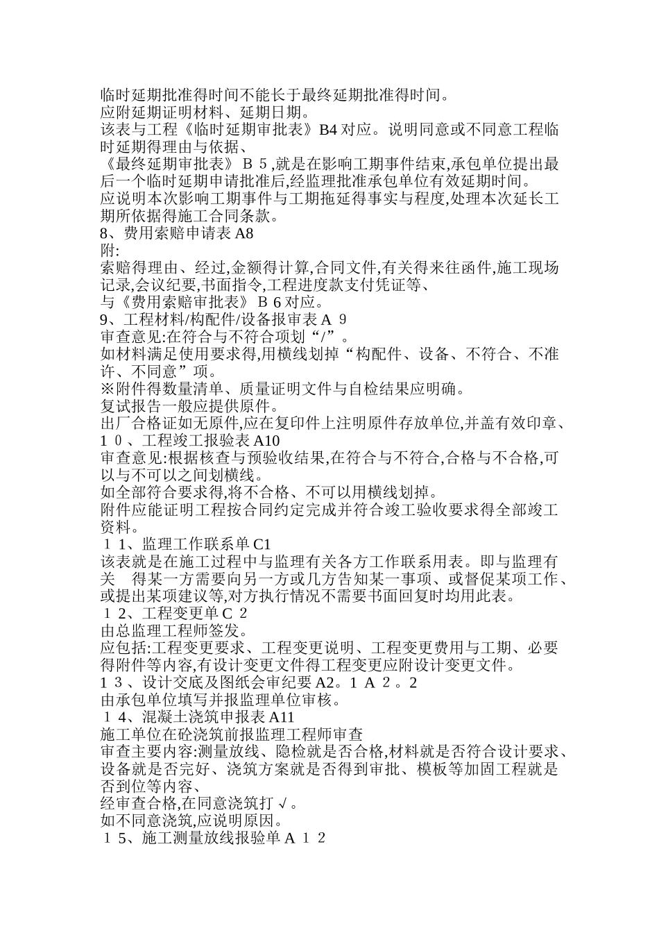 监理签字用语一览表_第3页