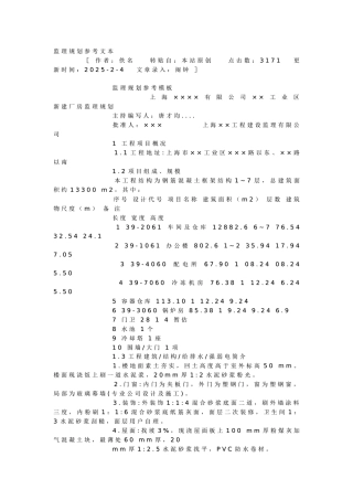 监理规划参考文本
