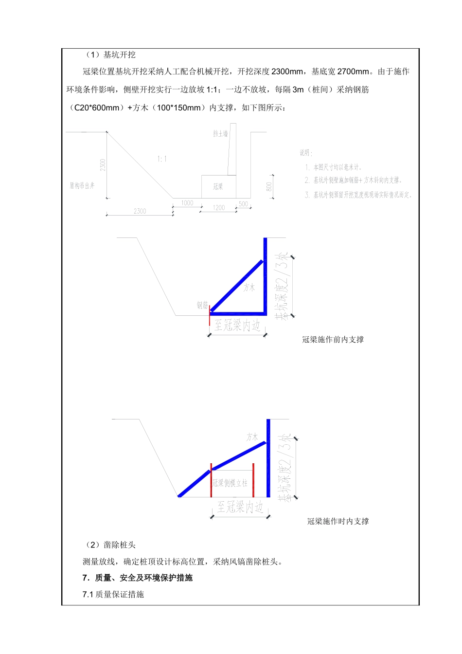 盾构吊出井凿除桩头施工技术交底_第3页
