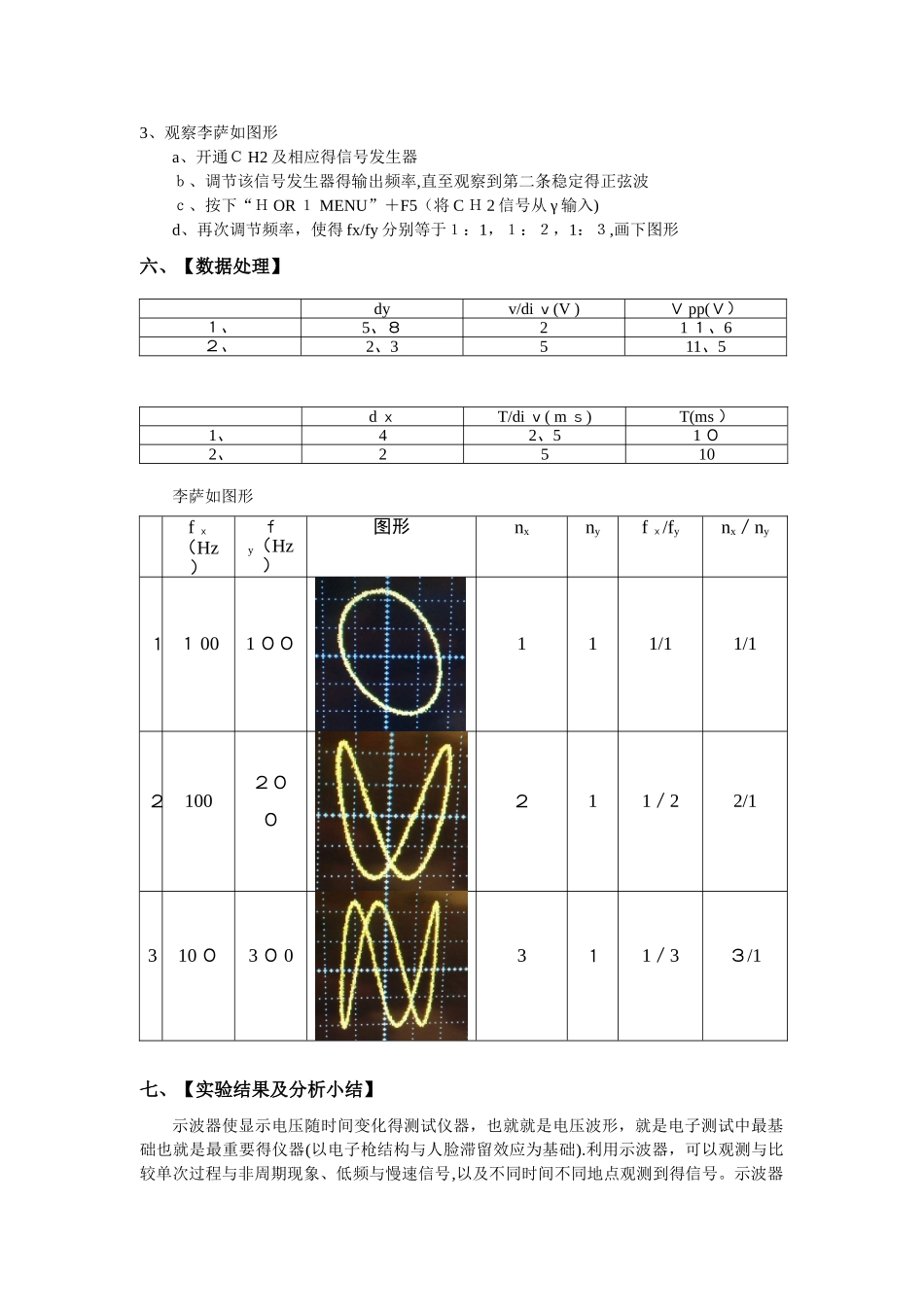 示波器的使用实验报告_第3页