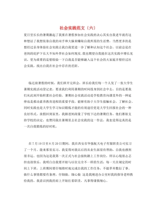 社会实践范文(六)