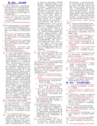 社区工作者应知应会
