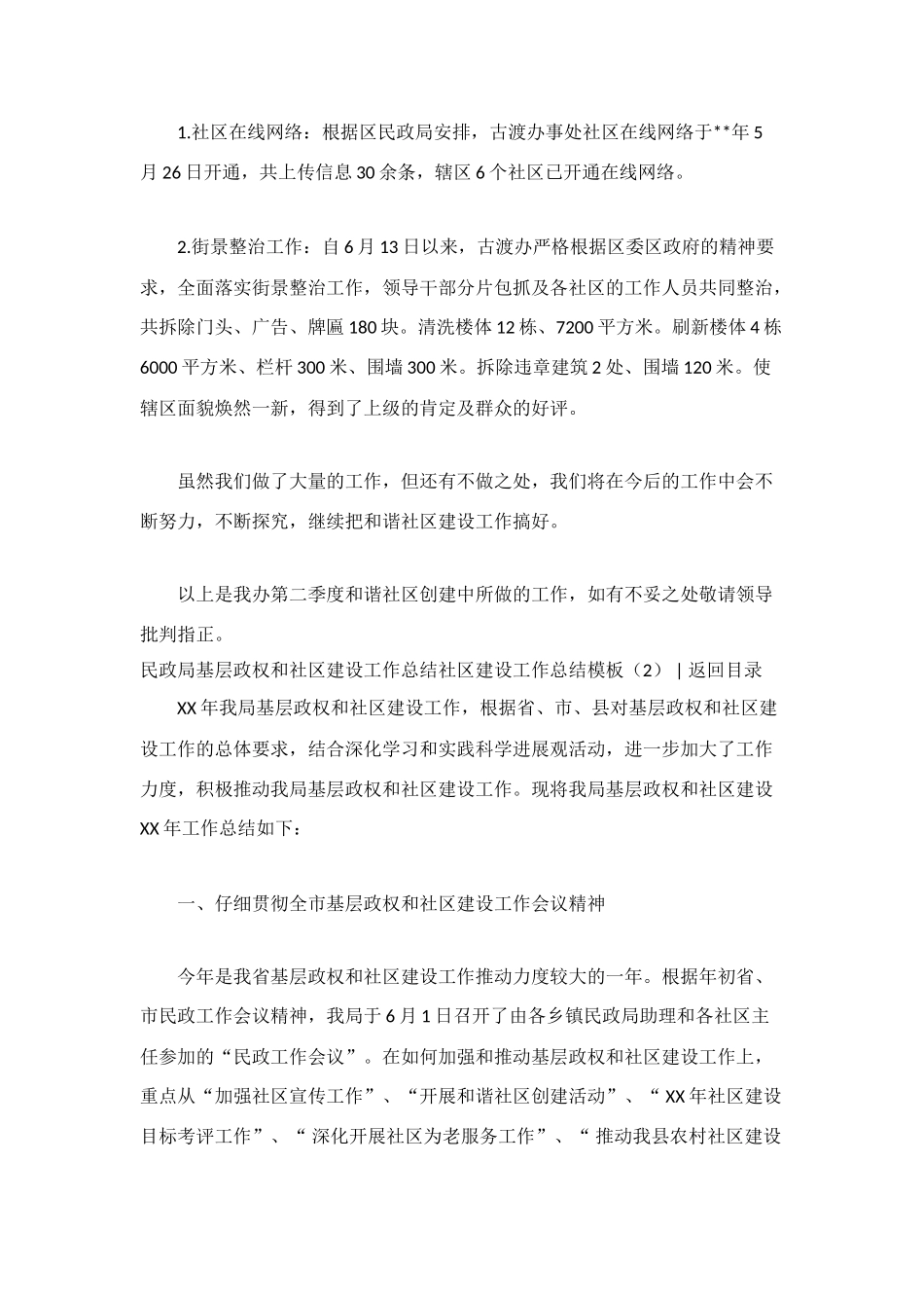 社区建设工作总结模板4篇_第3页