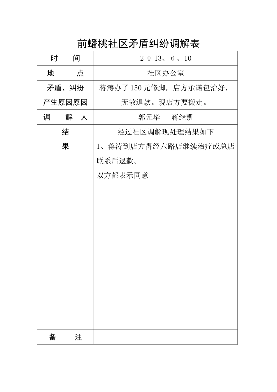 社区矛盾纠纷调解表_第2页