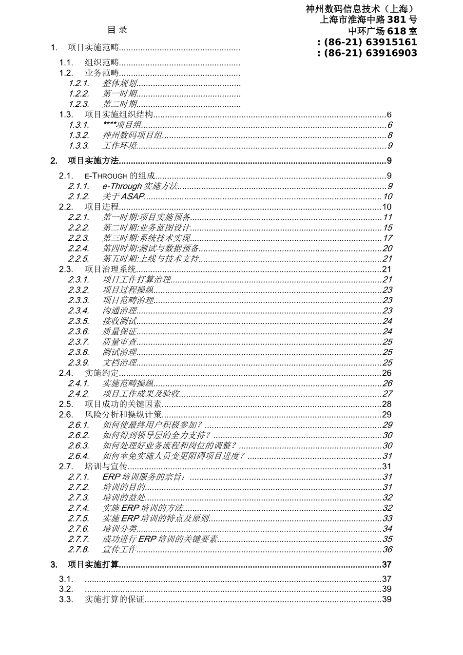 神州数码信息化项目实施方案_第2页