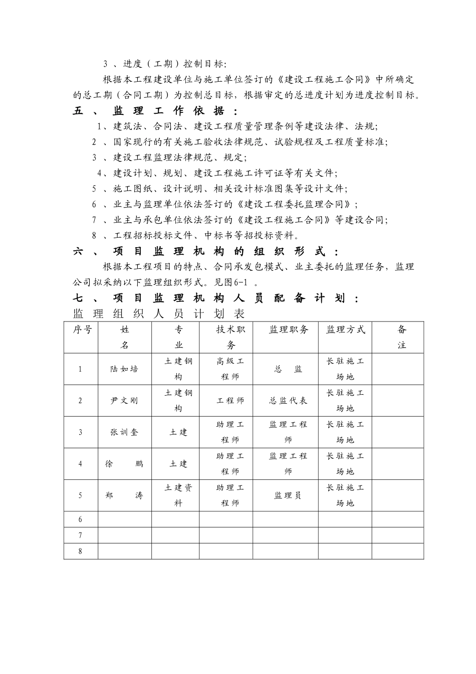禹城通裕集团钢结构车间工程监理规划_第3页