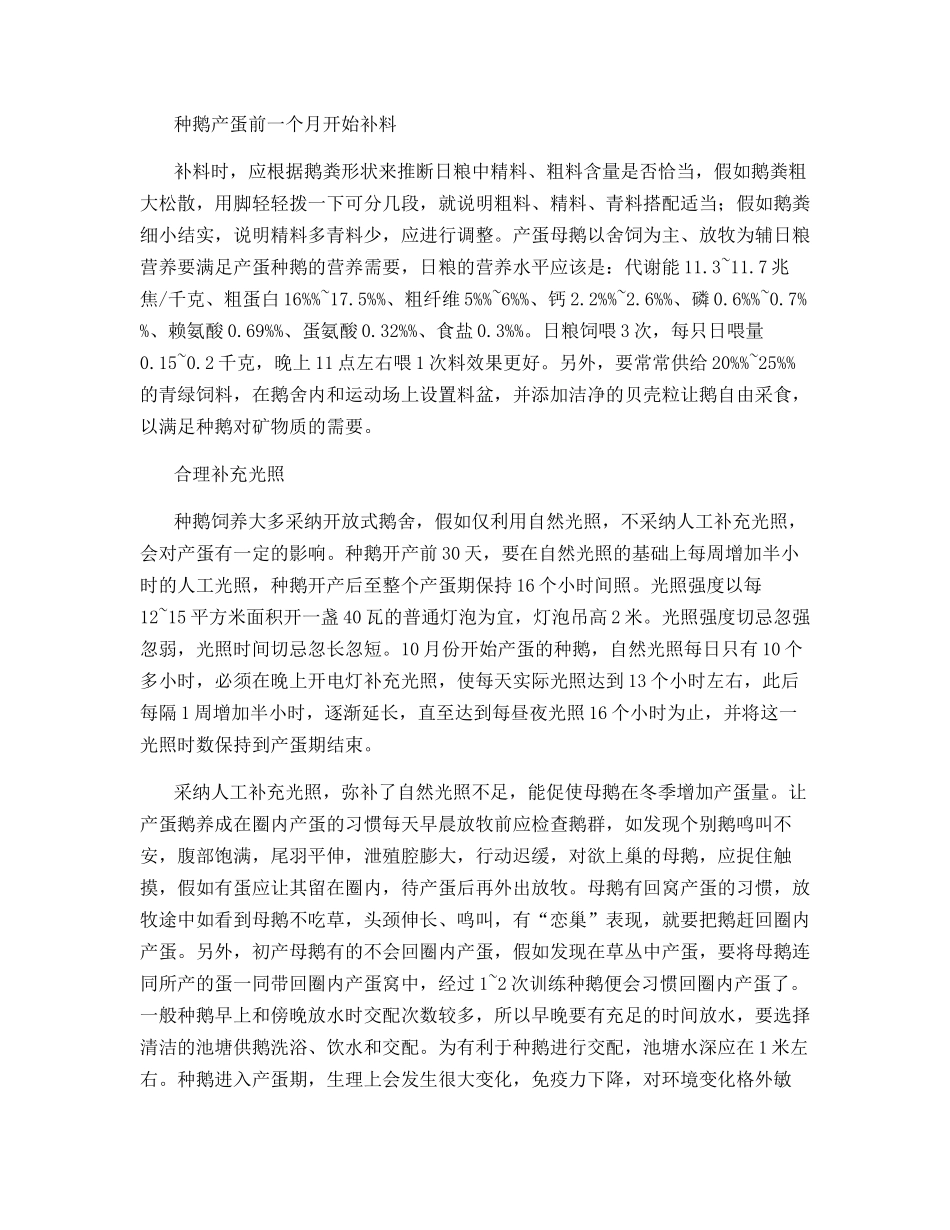 秋鹅渐开产“孕期”须调补_第2页