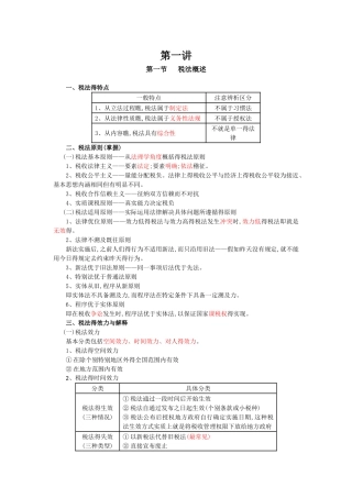 税一税二复习资料
