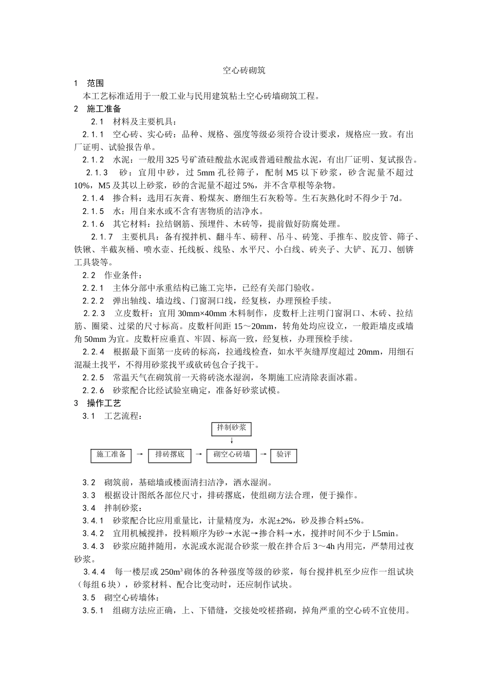 空心砖砌筑工艺_第1页