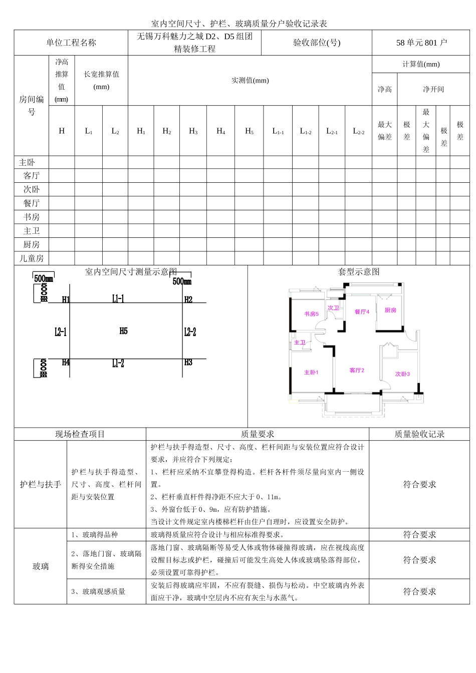 空间尺寸检测表_第1页