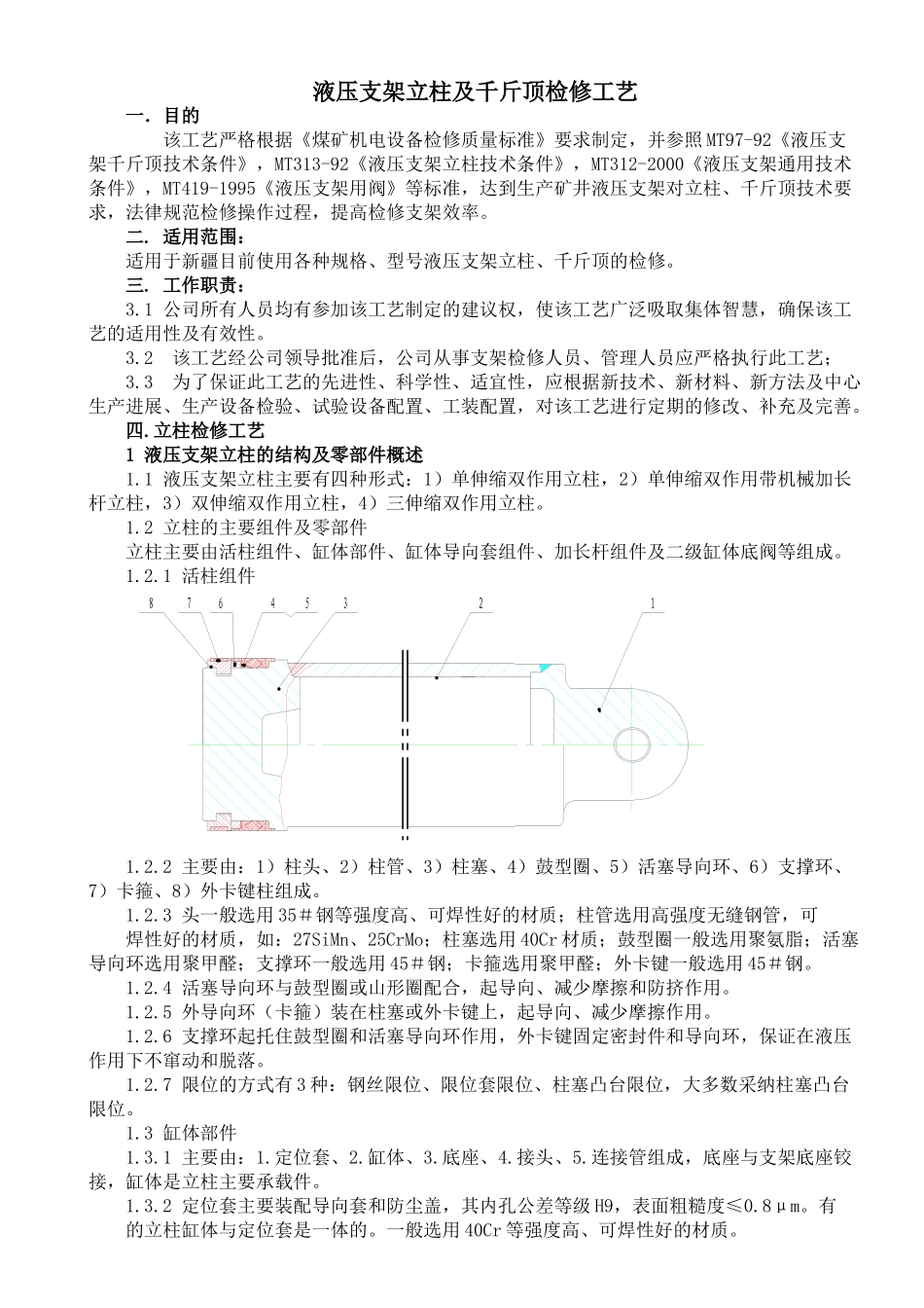 立柱、千斤顶维修工艺_第1页