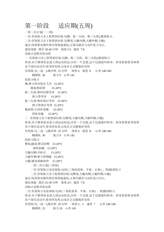 第一阶段 适应期
