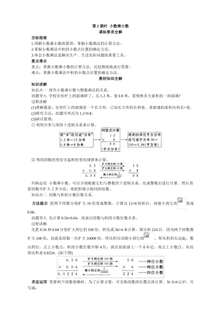 第九册-教材知识全解-小数乘小数