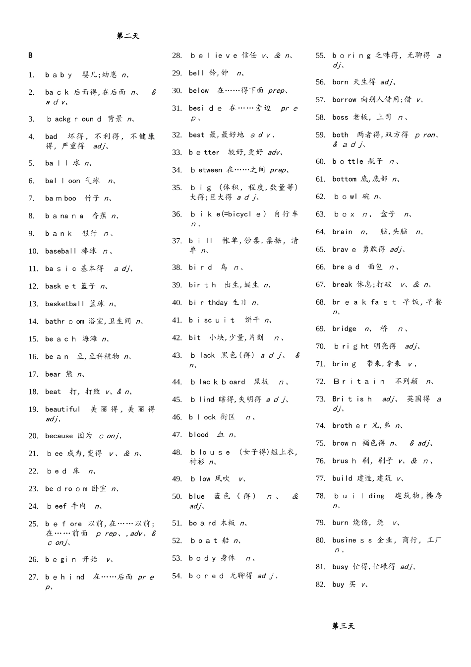 第二轮考纲词汇速记参考答案_第2页