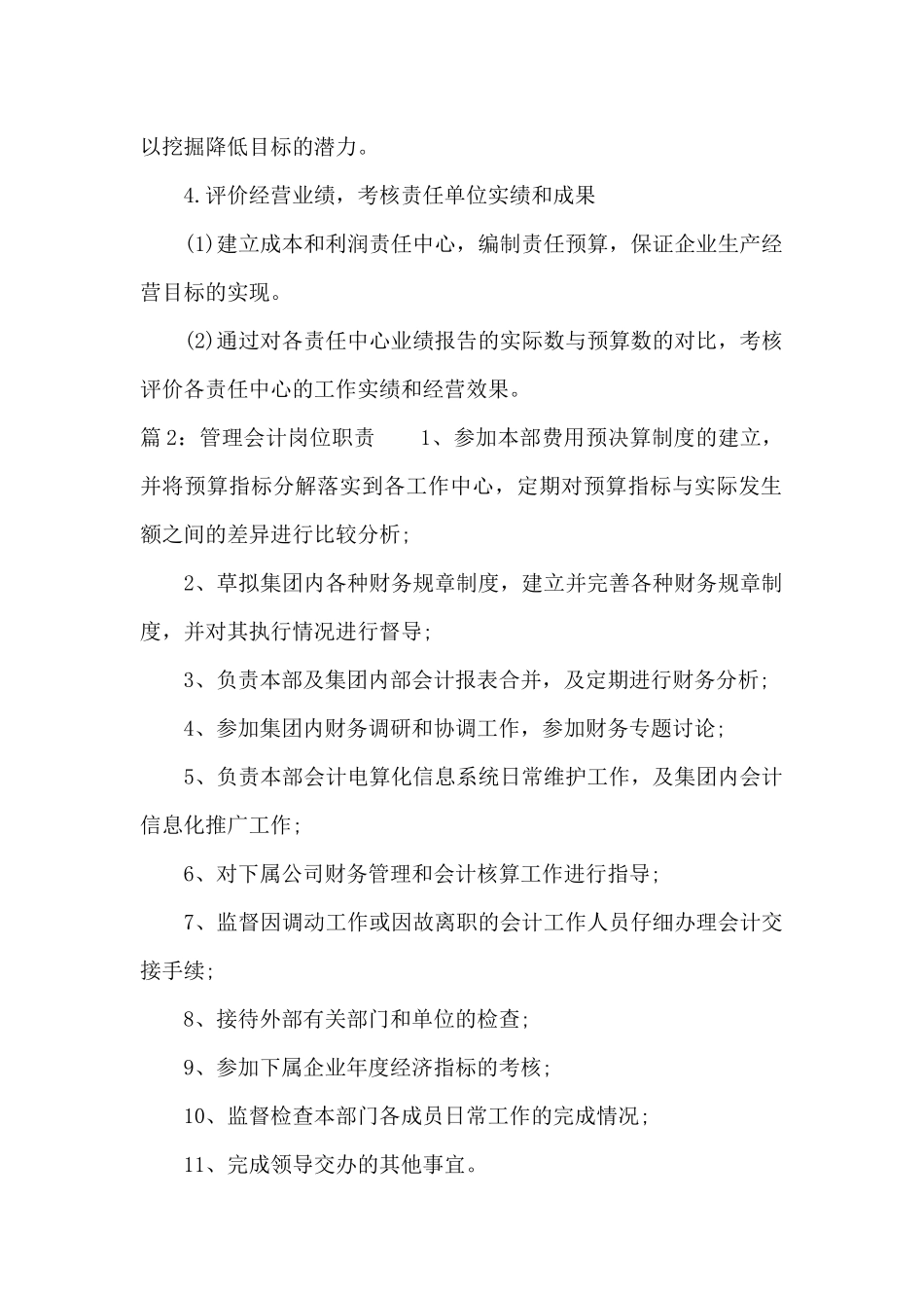 管理会计岗位职责（标准版）_第2页
