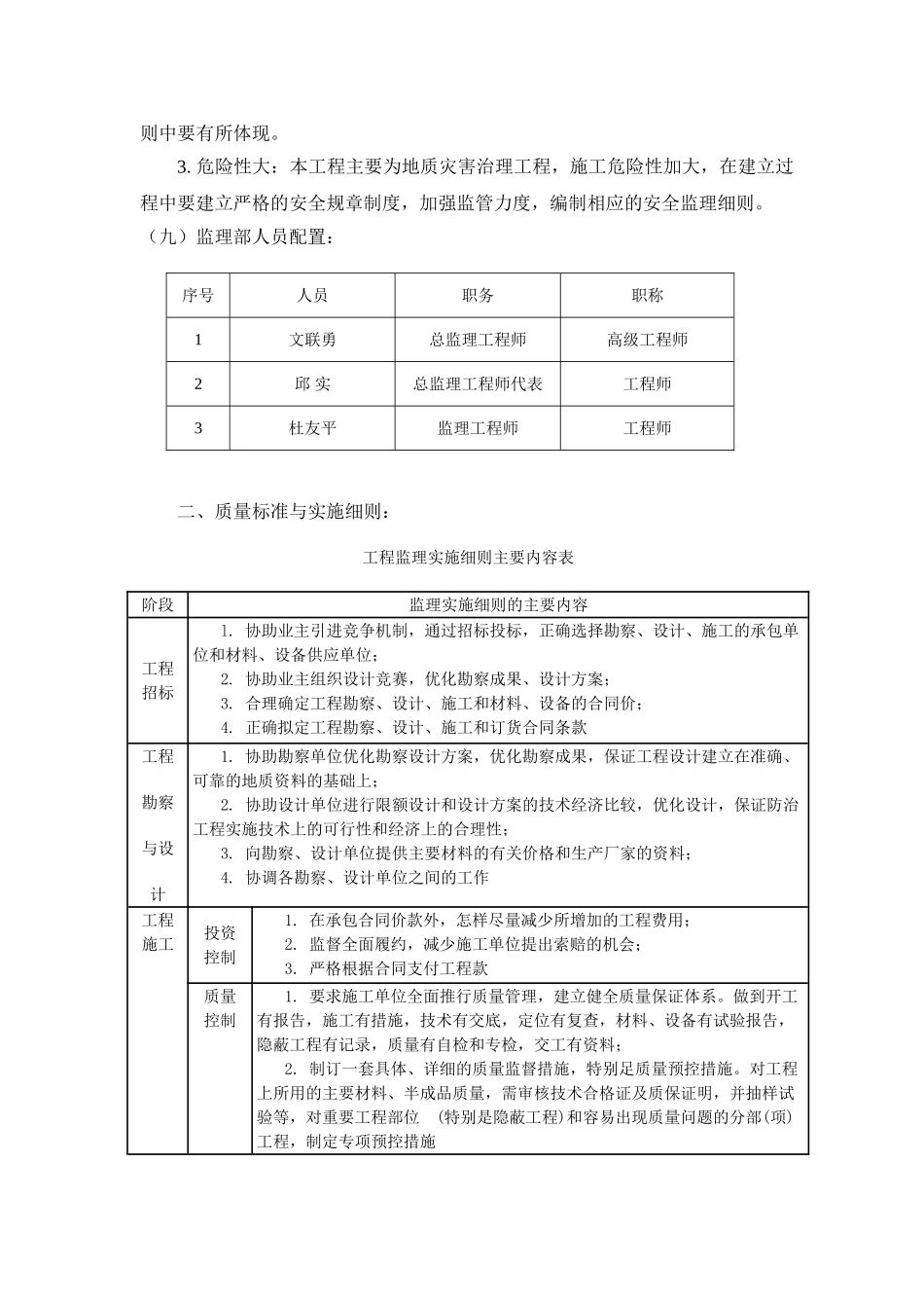 簸箕岩滑坡震后重大地质灾害治理工程监理细则_第3页
