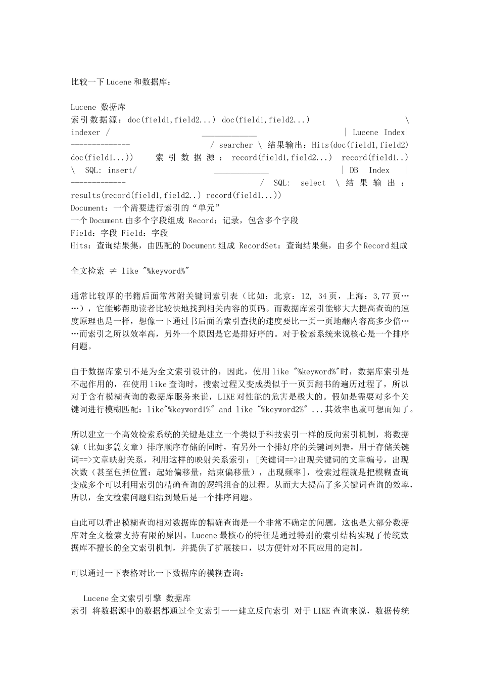 精品资料（2025-2025收藏）Lucene：基于Java的全文检索引擎简介22173_第2页