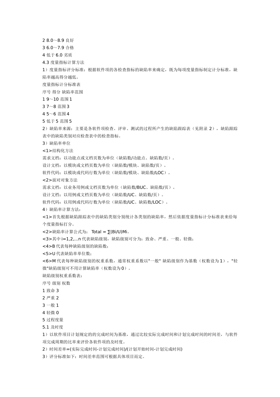 精品（2025-2025年）资料软件开发度量及考核方法_第2页