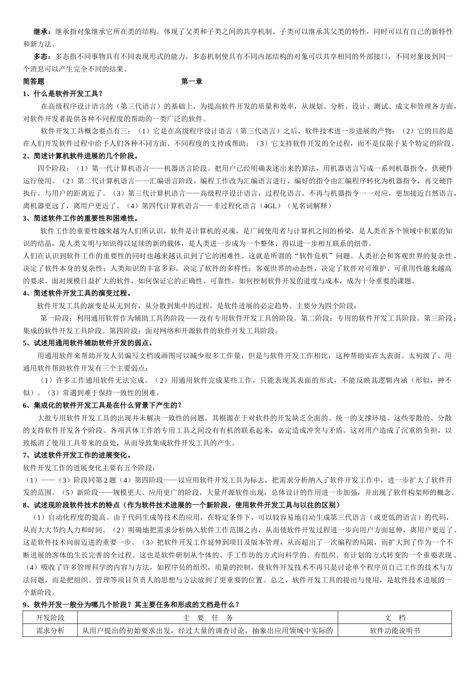 精品（2025-2025年）资料软件开发工具复习整理资料权威完整版_第3页