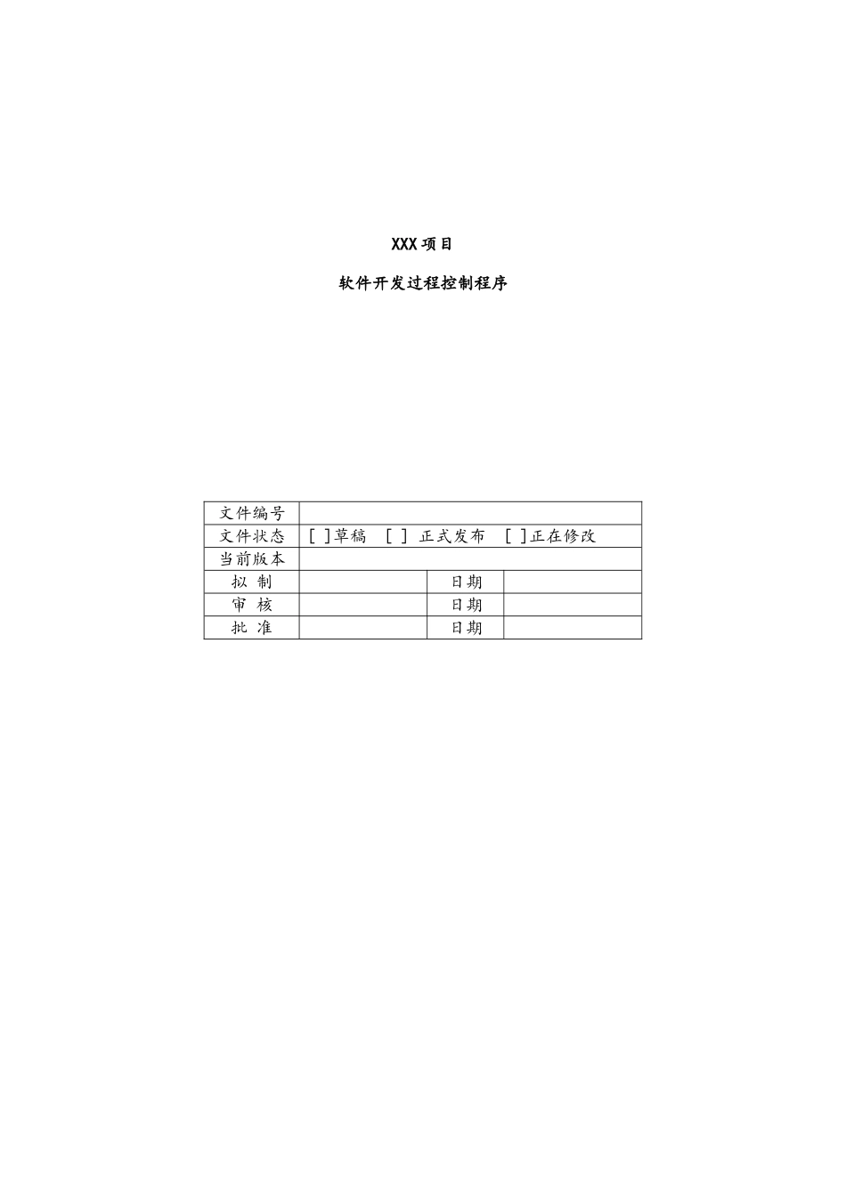 精品（2025-2025年）资料软件开发过程控制程序_第1页