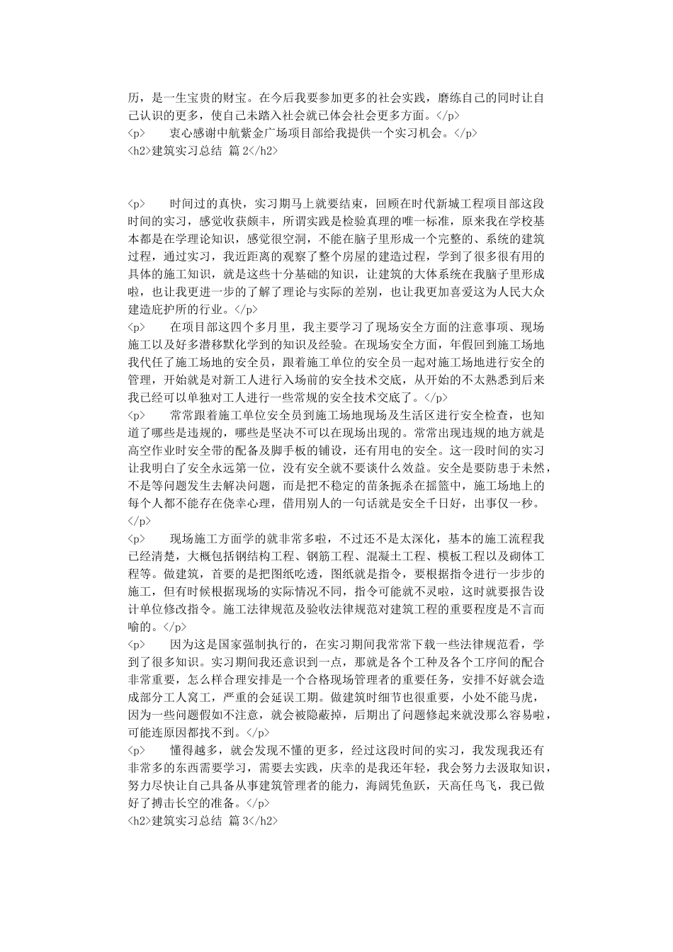 精选建筑实习总结模板七篇_第2页