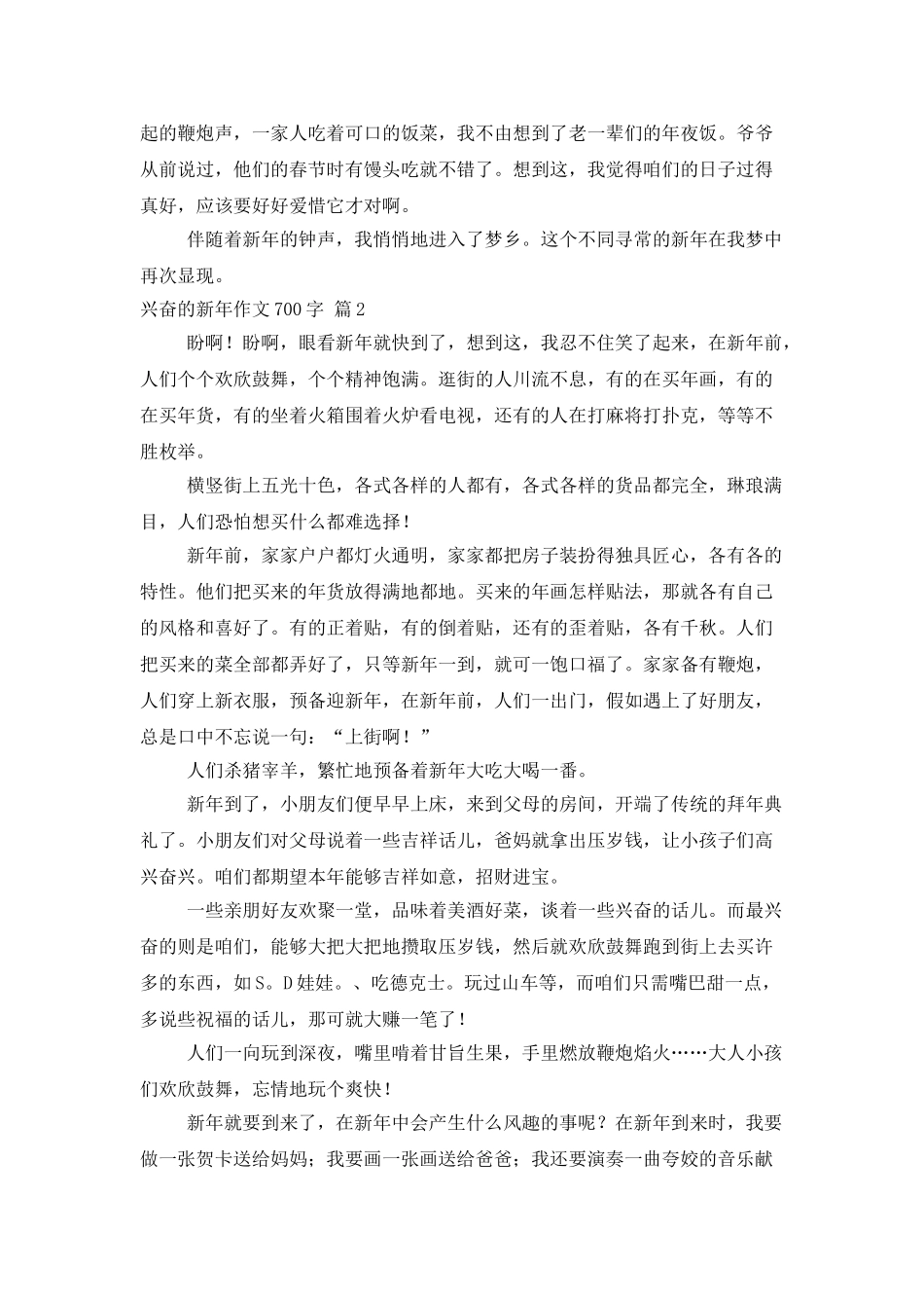 精选快乐的新年作文700字四篇_第2页