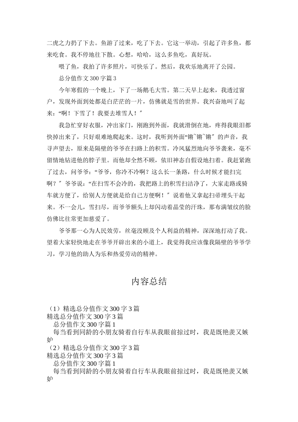 精选满分作文300字3篇_第2页