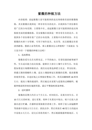 紫薇的种植方法