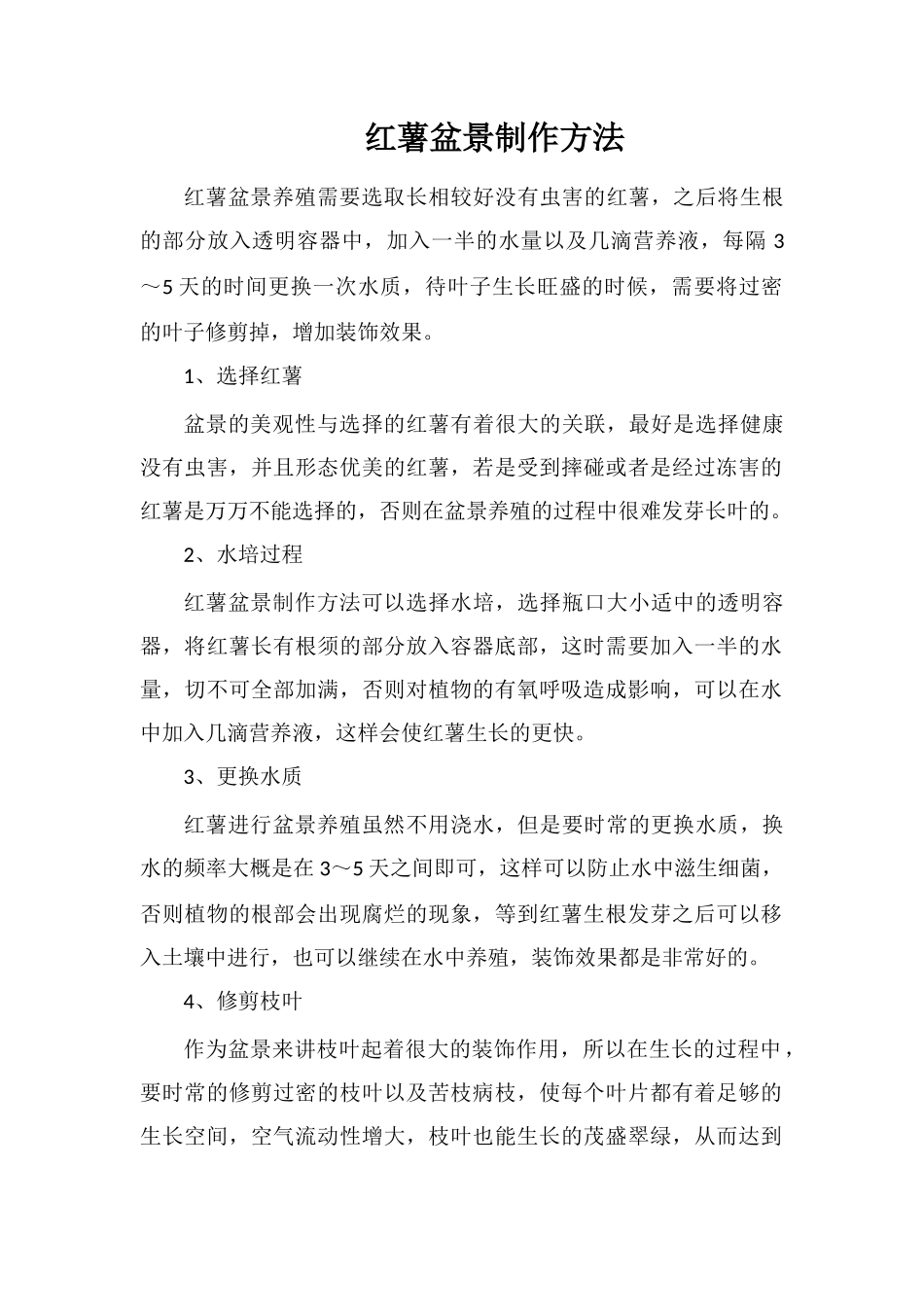 红薯盆景制作方法_第1页