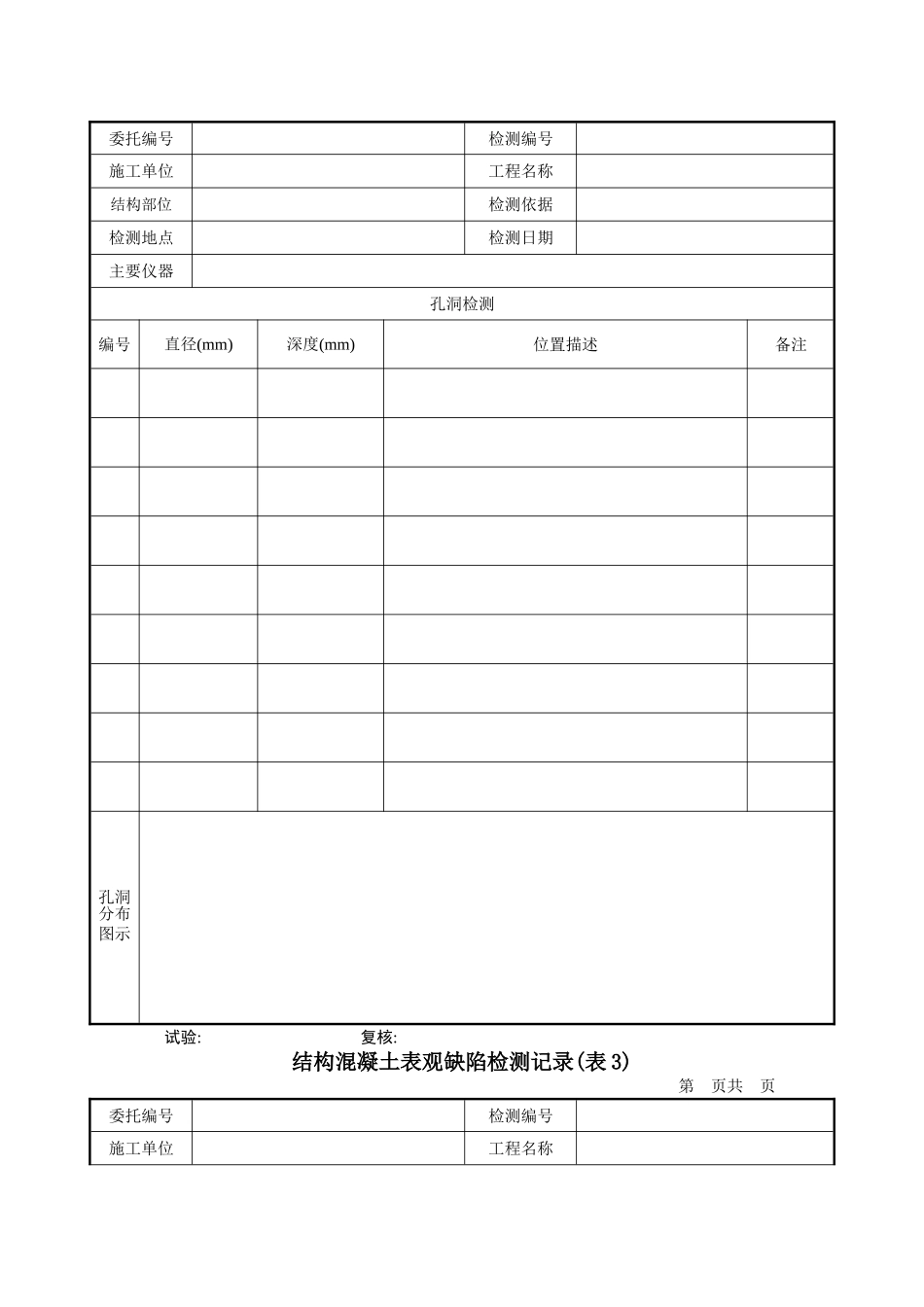 结构混凝土表观缺陷检测记录_第2页