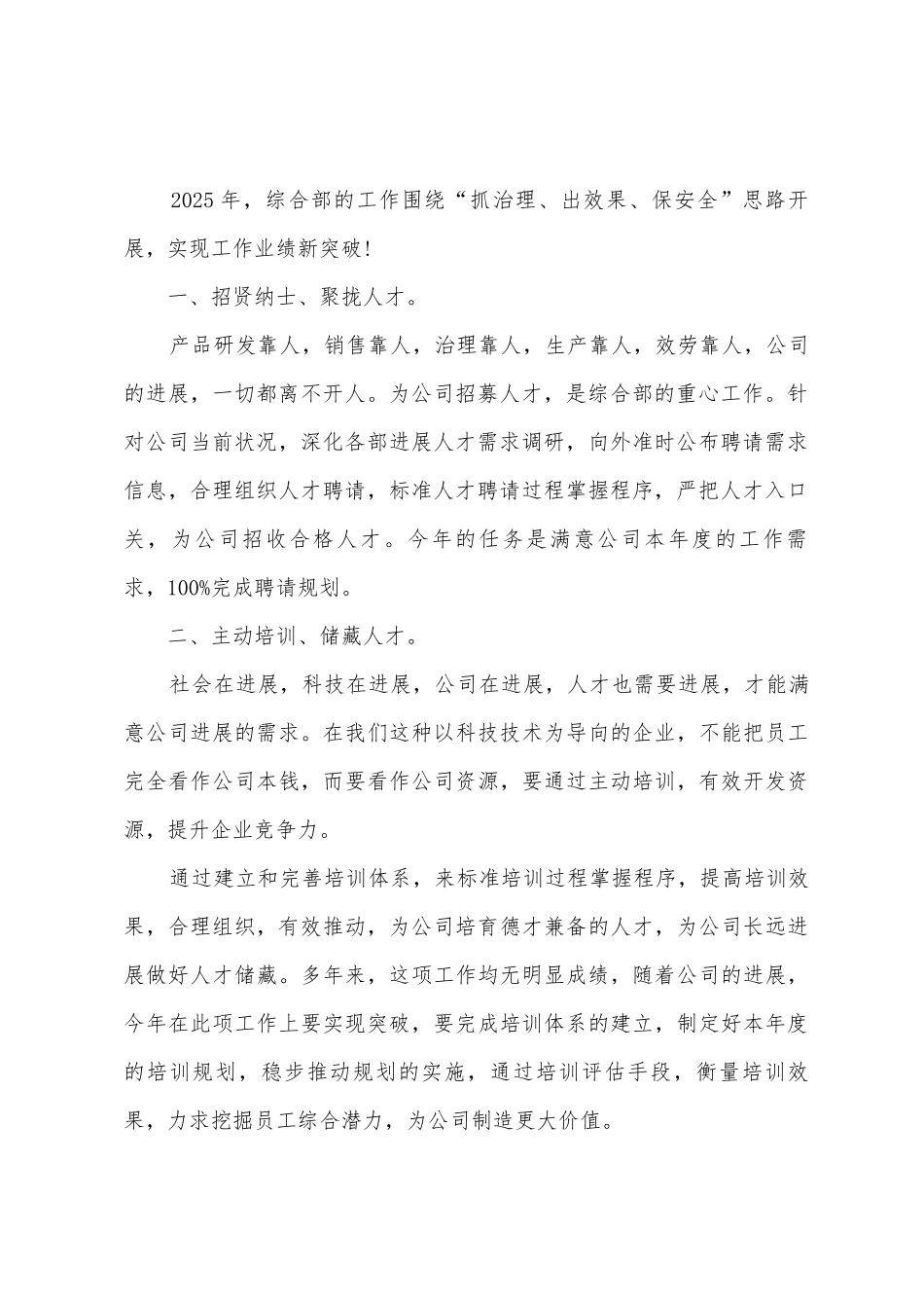 综合部年度工作计划_第2页