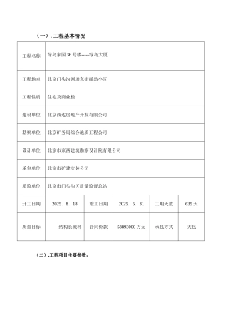绿岛家园号楼土建监理细则