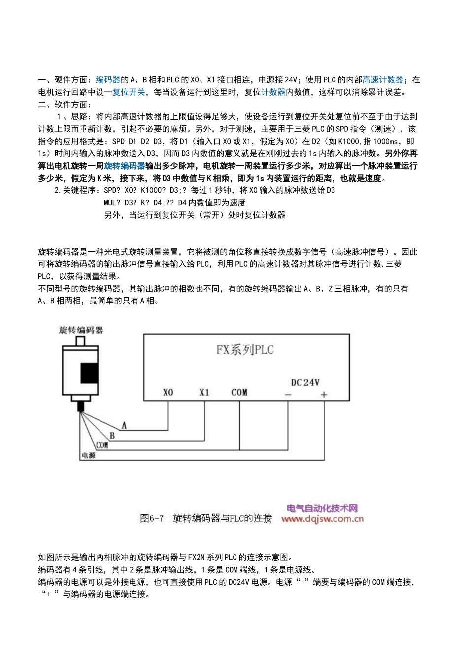 编码器测速的三菱plc程序_第1页
