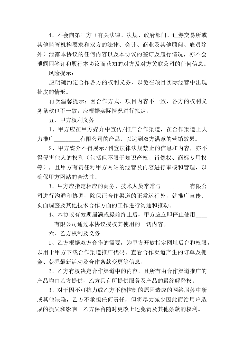 网站共同运营合作协议范本2025专业版_第3页