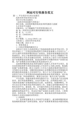 网站可行性报告范文