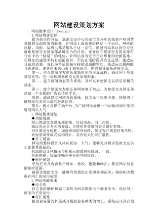 网站建设策划方案