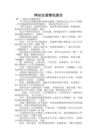 网站自查情况报告