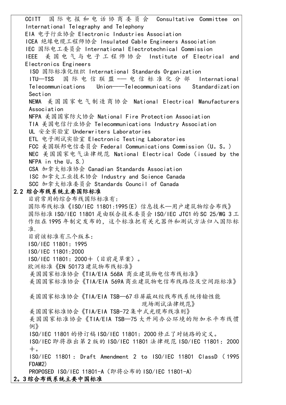 网络综合布线系统常用标准_第2页