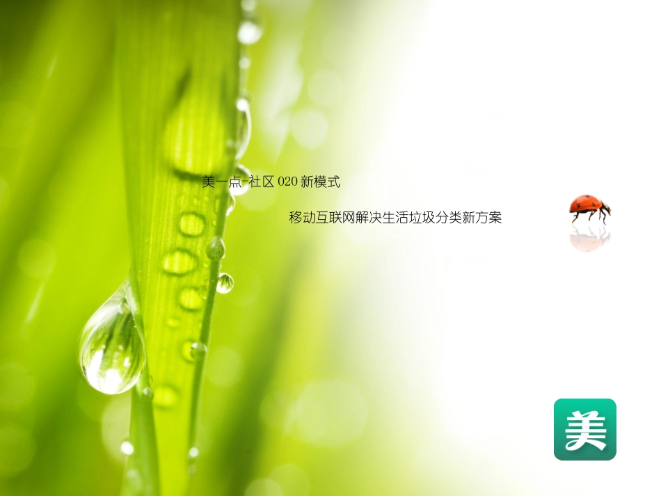 美一点移动互联网解决生活垃圾分类商业计划书模板_第2页