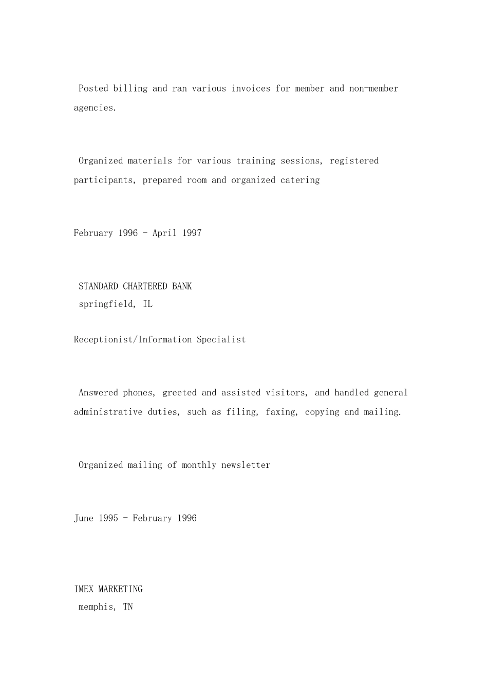 美国七种地道英文简历模版_第3页