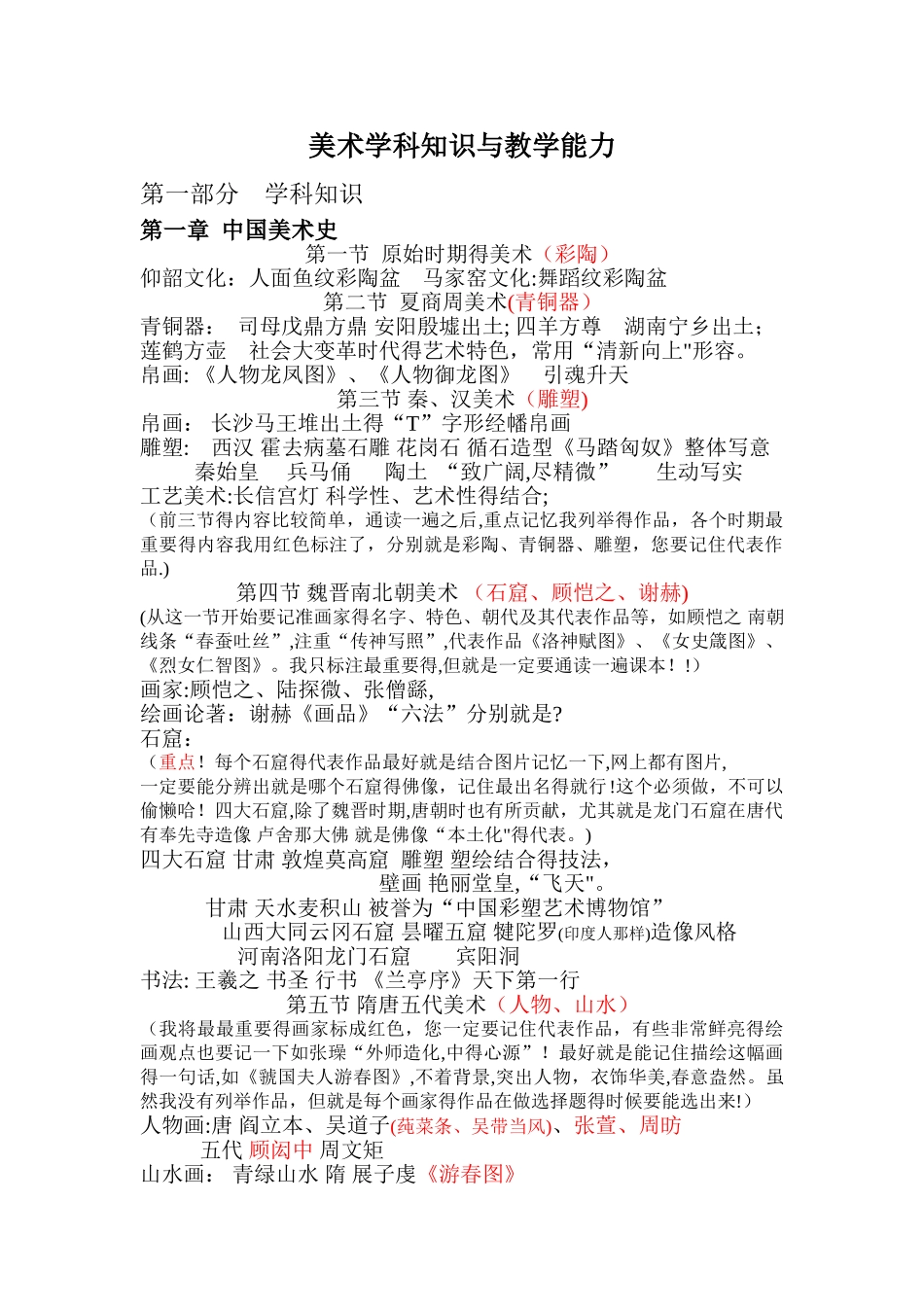 美术学科知识与教学能力_第1页