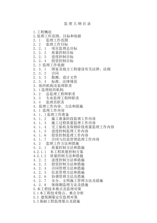 翠屏国际城C区住宅工程监理大纲